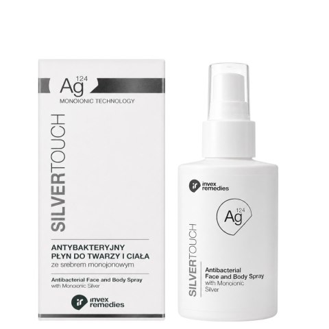 Antybakteryjny płyn do twarzy i ciała ze srebrem monojonowym Ag124 100ml INVEX REMEDIES