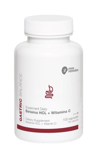 Betaina HCL + witamina C 100 kaps. INVEX REMEDIES