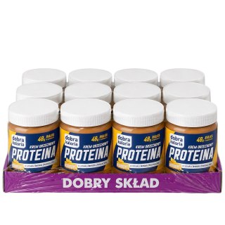 DOBRA KALORIA Krem orzechowy PROTEINA MIX 12 sztuk x 200g (4 x banoffee + 4 x karmel + 4 x lemon cheesecake)