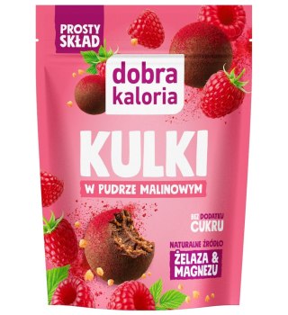 DOBRA KALORIA Kulki w pudrze malinowym 65g KUBARA