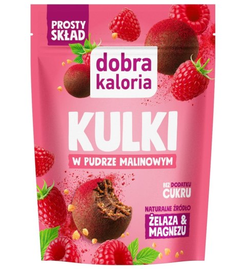 DOBRA KALORIA Kulki w pudrze malinowym 65g KUBARA