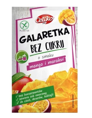 Galaretka o smaku mango i marakui bez cukru bezglutenowa 14g CELIKO