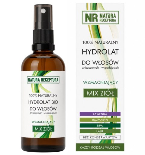 Hydrolat do włosów mix ziół wzmacniający 100ml NATURA RECEPTURA