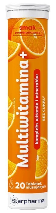 Multiwitamina+ 20 tabletek musujących bez dodatku cukru STARPHARMA