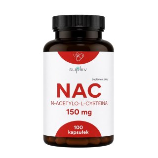 NAC N-Acetylo-L-Cysteina 150mg, 100 kaps. SUPLIIV
