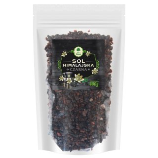 Sól himalajska czarna gruba doypack 400g DARY NATURY