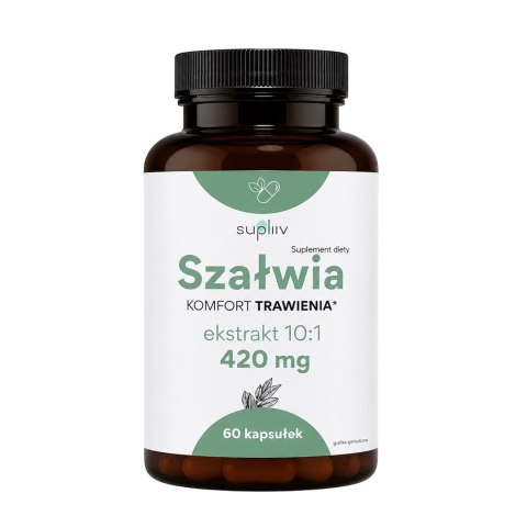 Szałwia ekstrakt 10:1 420mg, 60 kaps. SUPLIIV