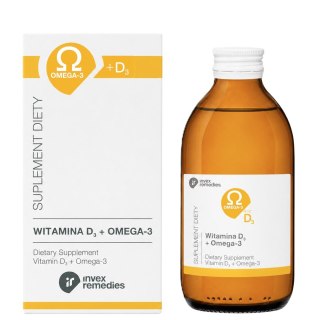 Witamina D3 + Omega-3 300 ml INVEX REMEDIES