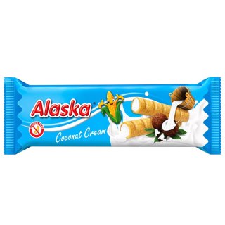 ALASKA Rurki kukurydziane z kremem kokosowym bezglutenowe 18g