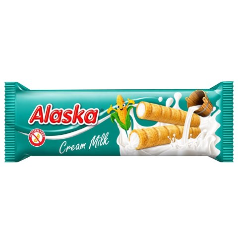 ALASKA Rurki kukurydziane z kremem mlecznym bezglutenowe 18g