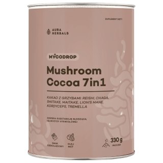 AURA HERBALS Mycodrop Mushroom Cocoa 7w1 330g - kakao z grzybami