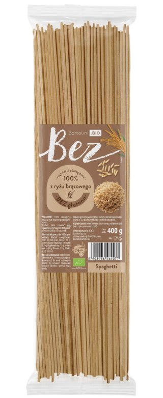 BARTOLINI Makaron z ryżu brązowego BIO bezglutenowy spaghetti 400g