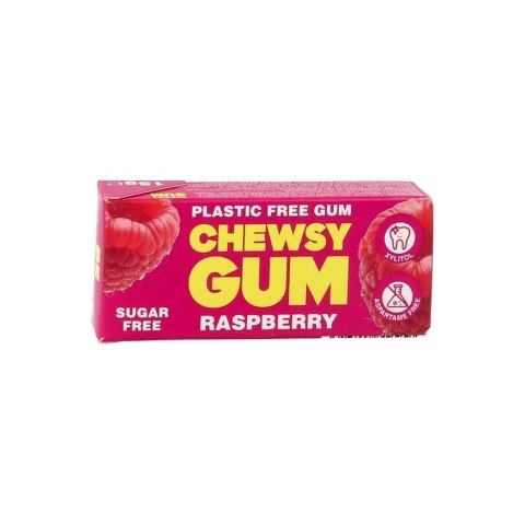 CHEWSY Gumy do żucia o smaku malinowym z ksylitolem 15g (10 gum)