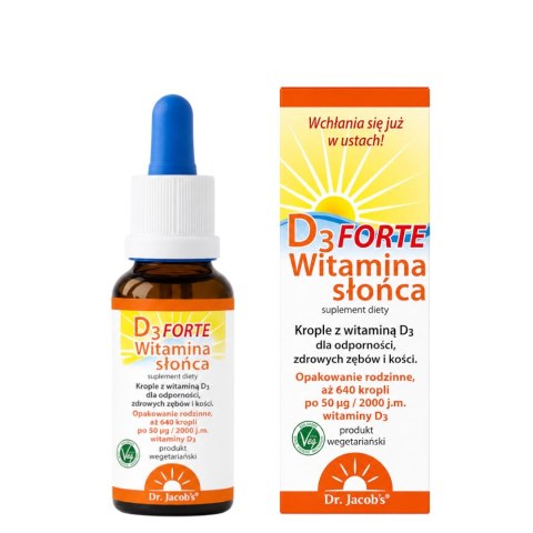 DR. JACOB'S Witamina słońca D3 FORTE w kroplach 20ml
