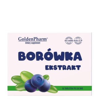 GOLDEN PHARM Borówka czarna ekstrakt z cynkiem 50 tabl.