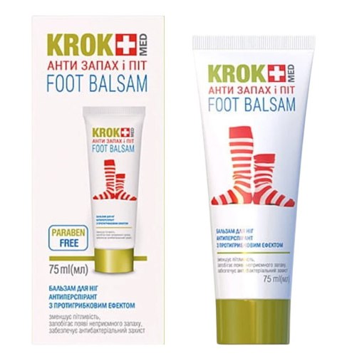 KROKMED Balsam Antyperspirant na przykry zapach i pocenie stóp 75ml GOLDEN PHARM