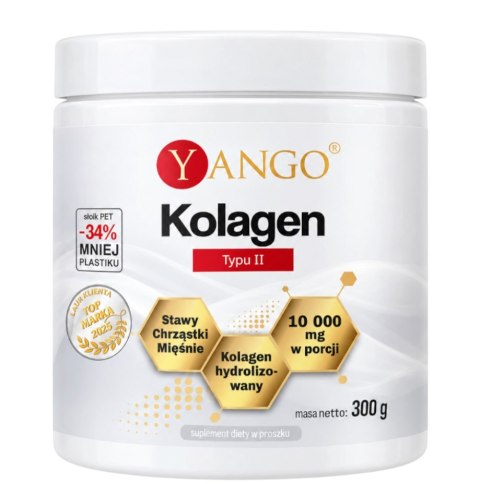 YANGO Kolagen wołowy typu II w proszku 300 g